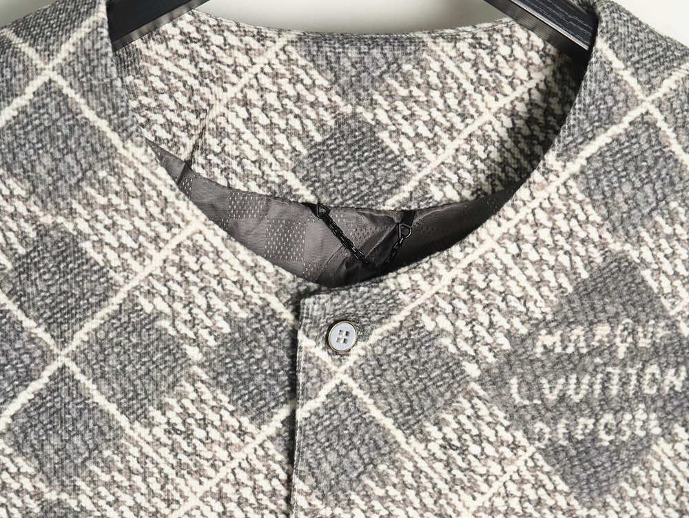 Louis Vuitton rhombus collarless jacket