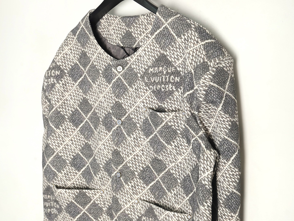 Louis Vuitton rhombus collarless jacket