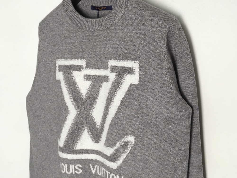 Louis Vuitton flocked logo crewneck sweater