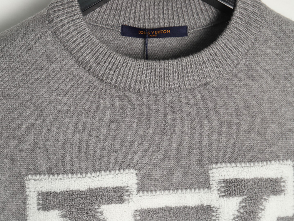 Louis Vuitton flocked logo crewneck sweater