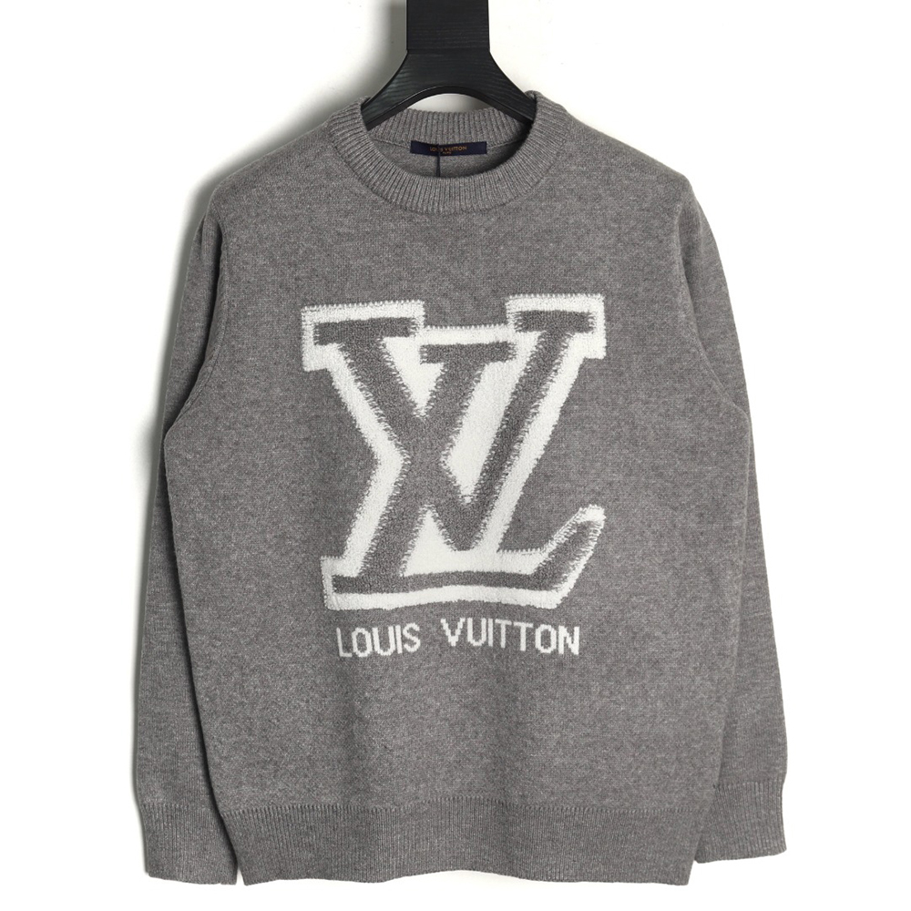 Louis Vuitton flocked logo crewneck sweater