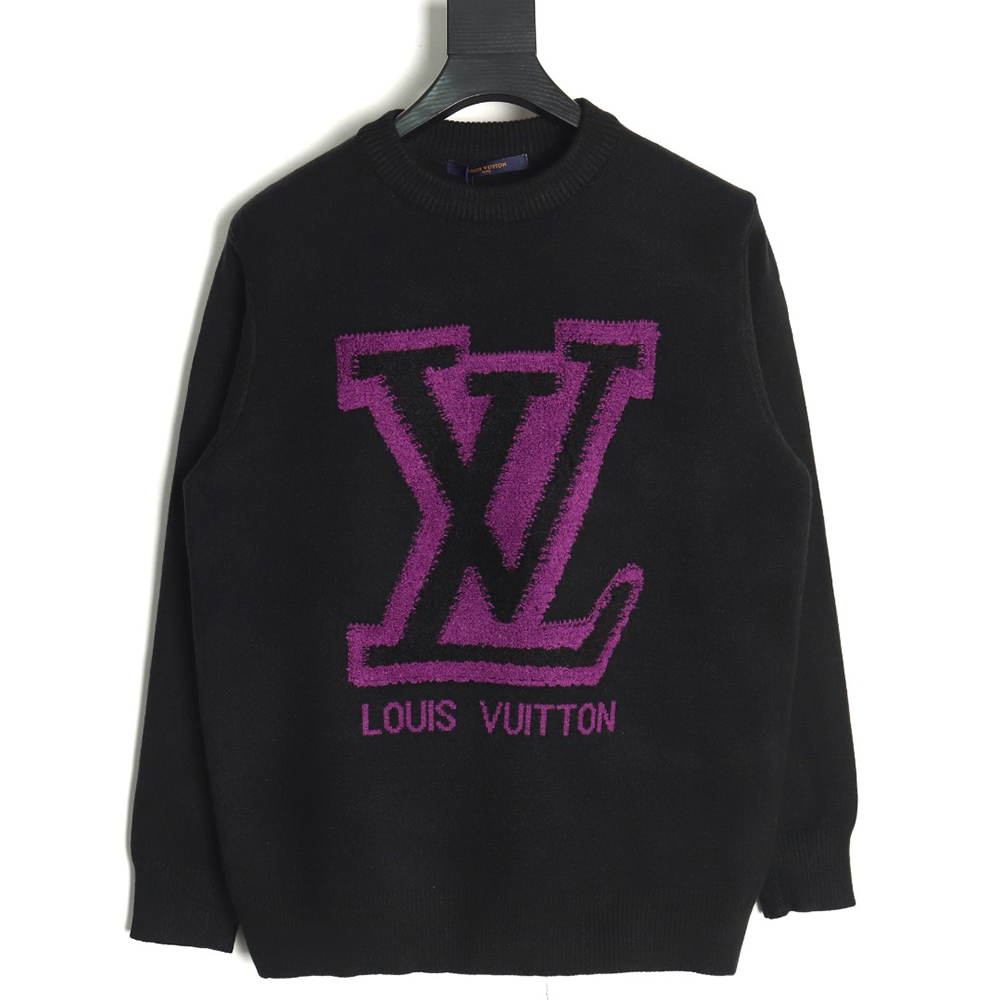Louis Vuitton flocked logo crewneck sweater TSK1