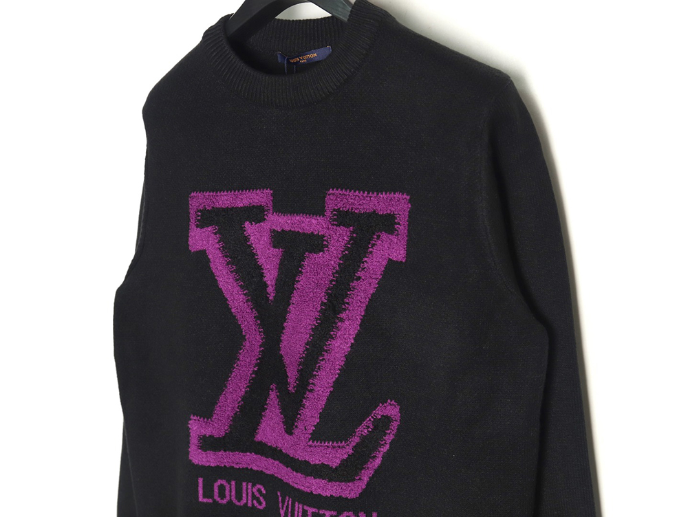 Louis Vuitton flocked logo crewneck sweater TSK1
