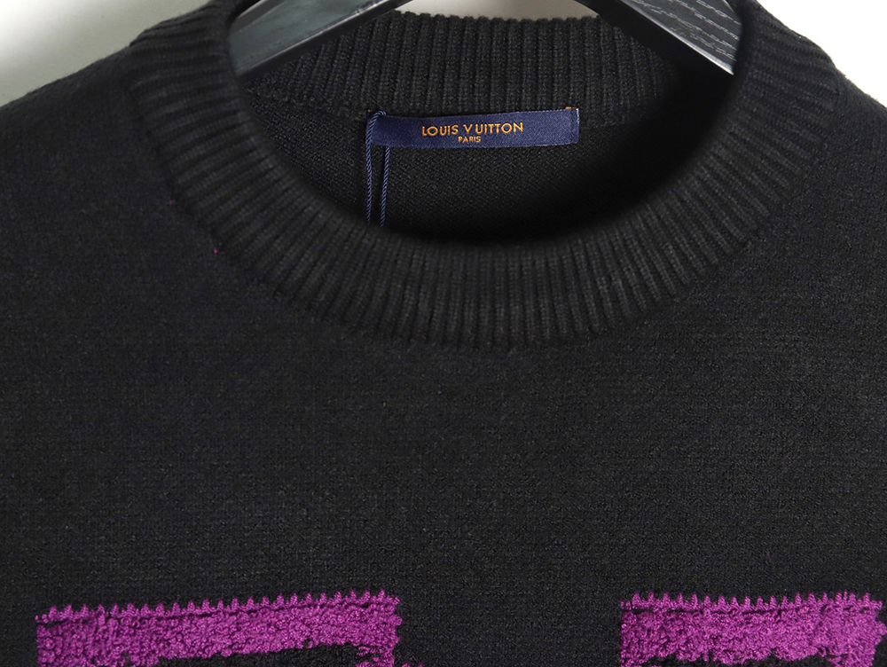 Louis Vuitton flocked logo crewneck sweater TSK1