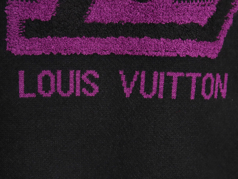 Louis Vuitton flocked logo crewneck sweater TSK1