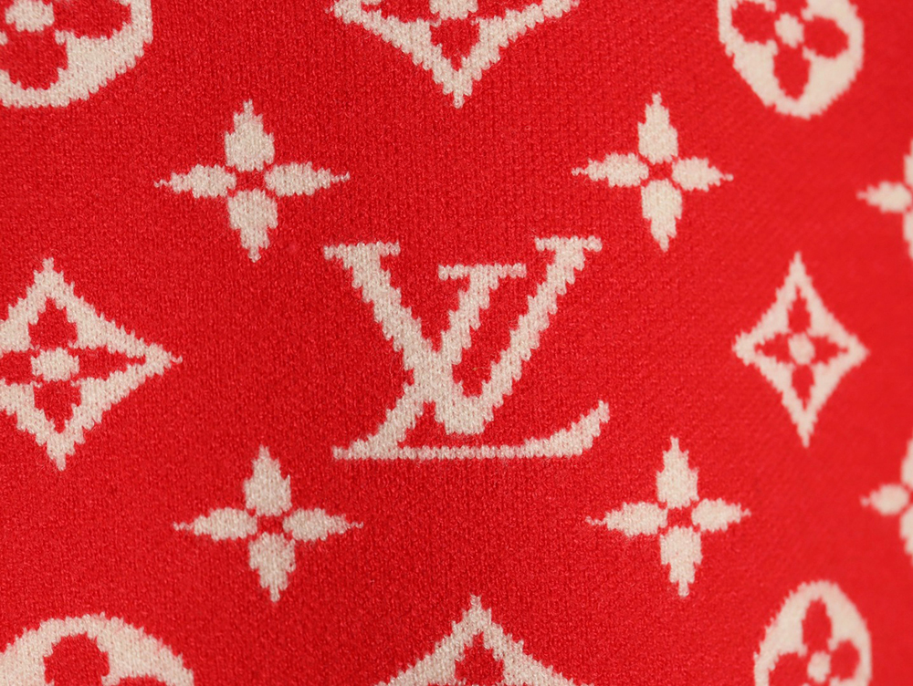 Louis Vuitton chain all over print monogram round neck sweater