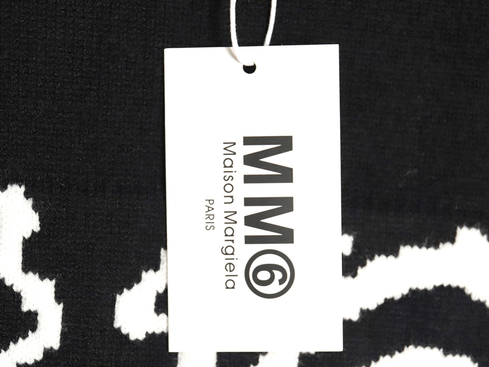 Maison Margiela Numbers distressed knitted crewneck sweater