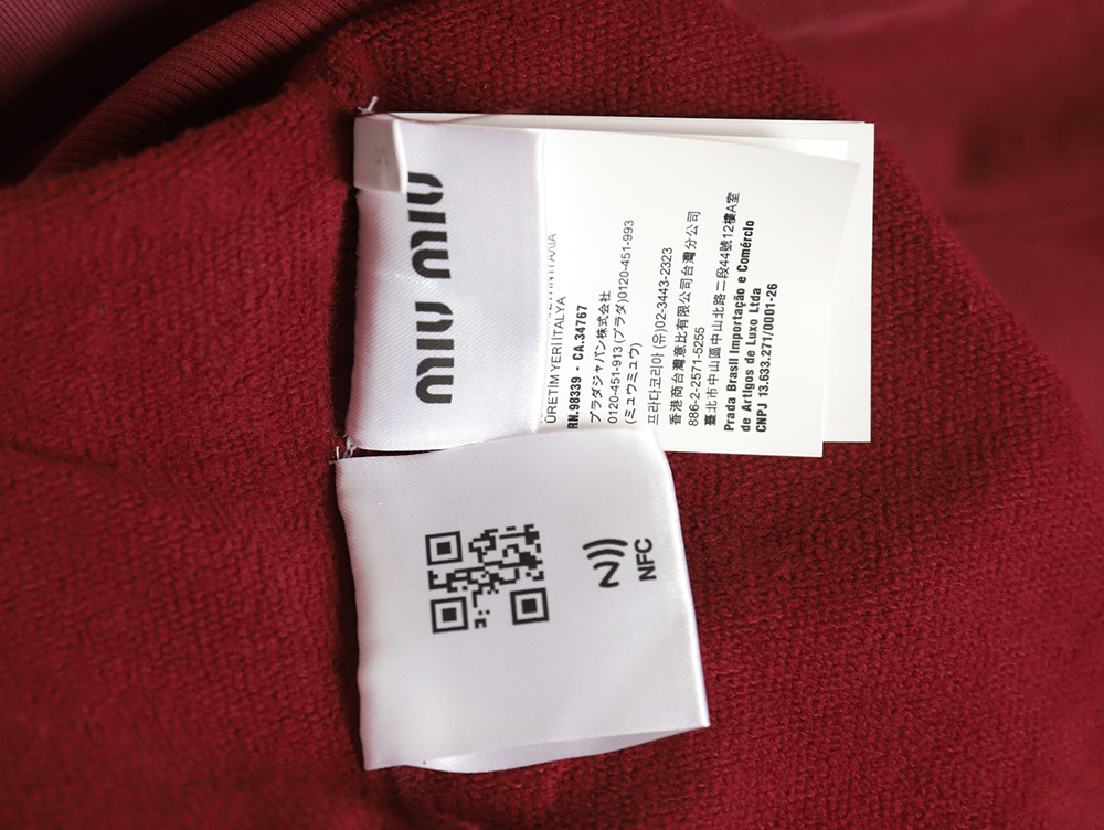 Miu Miu washed gradient print Polo sweatshirt