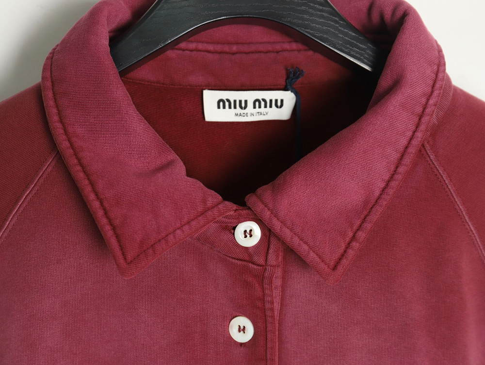 Miu Miu washed gradient print Polo sweatshirt
