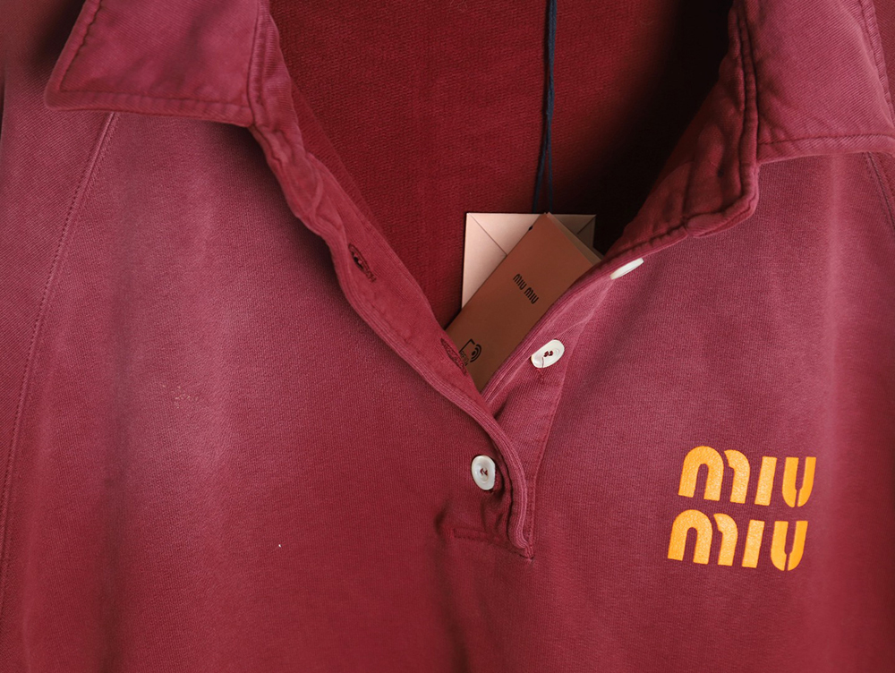 Miu Miu washed gradient print Polo sweatshirt