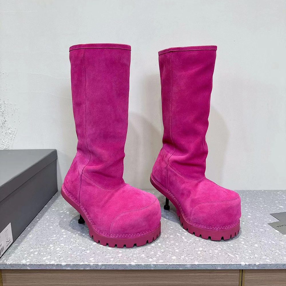 Balenciaga Alaska Fur 90mm Tall Boots