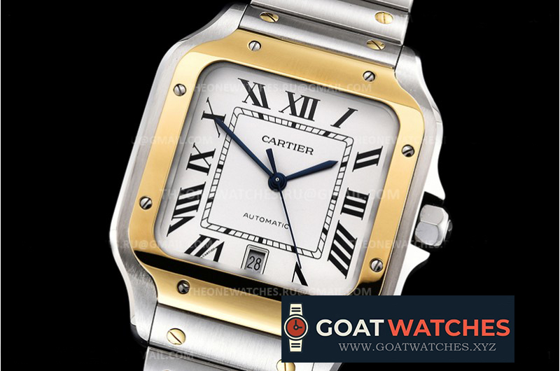 Cartier - Santos De Cartier Mens XL YG/SS White BVF 40mm MY9015