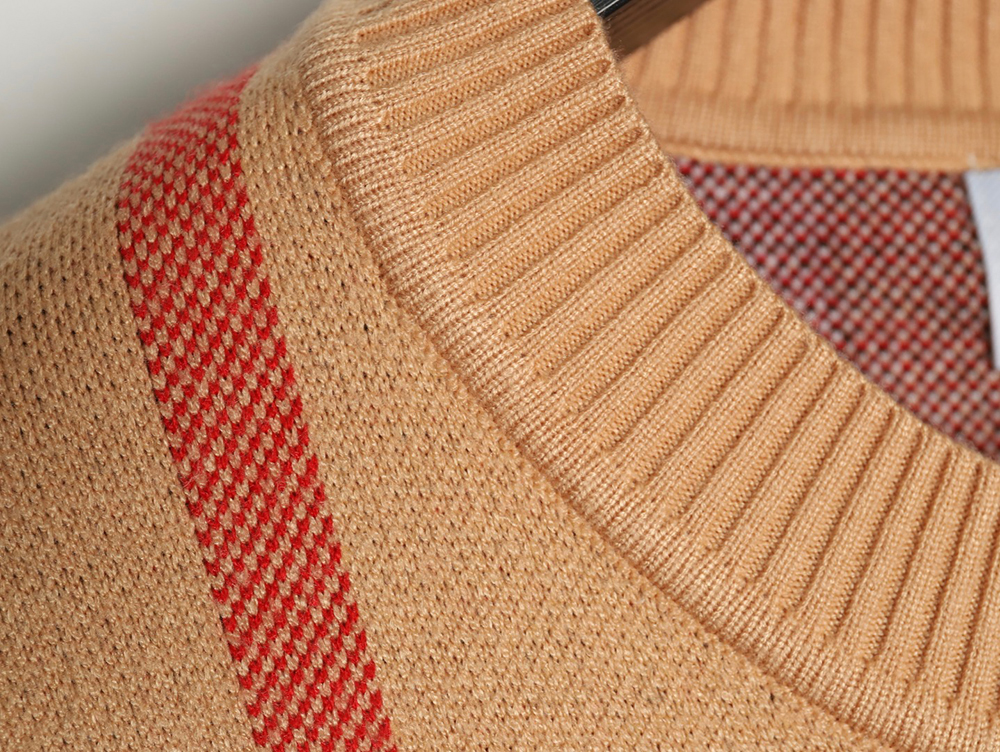 Burberry classic large plaid crew neck sweater