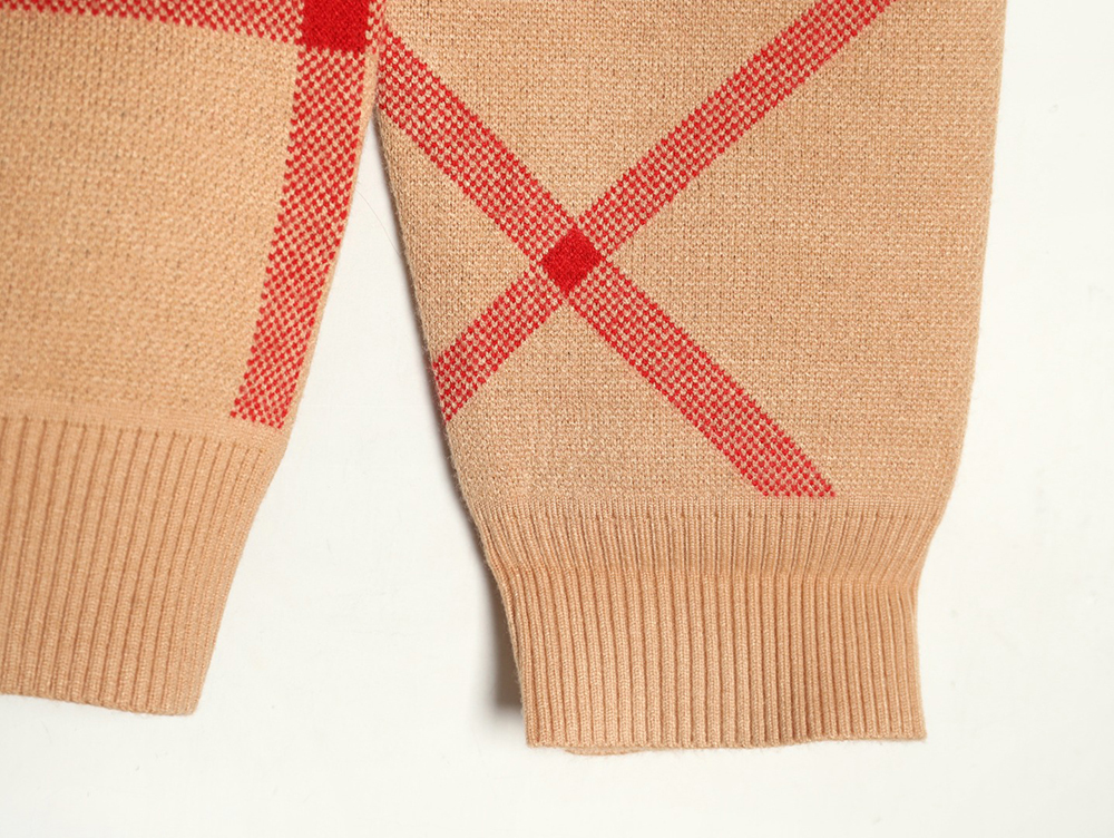 Burberry classic large plaid crew neck sweater