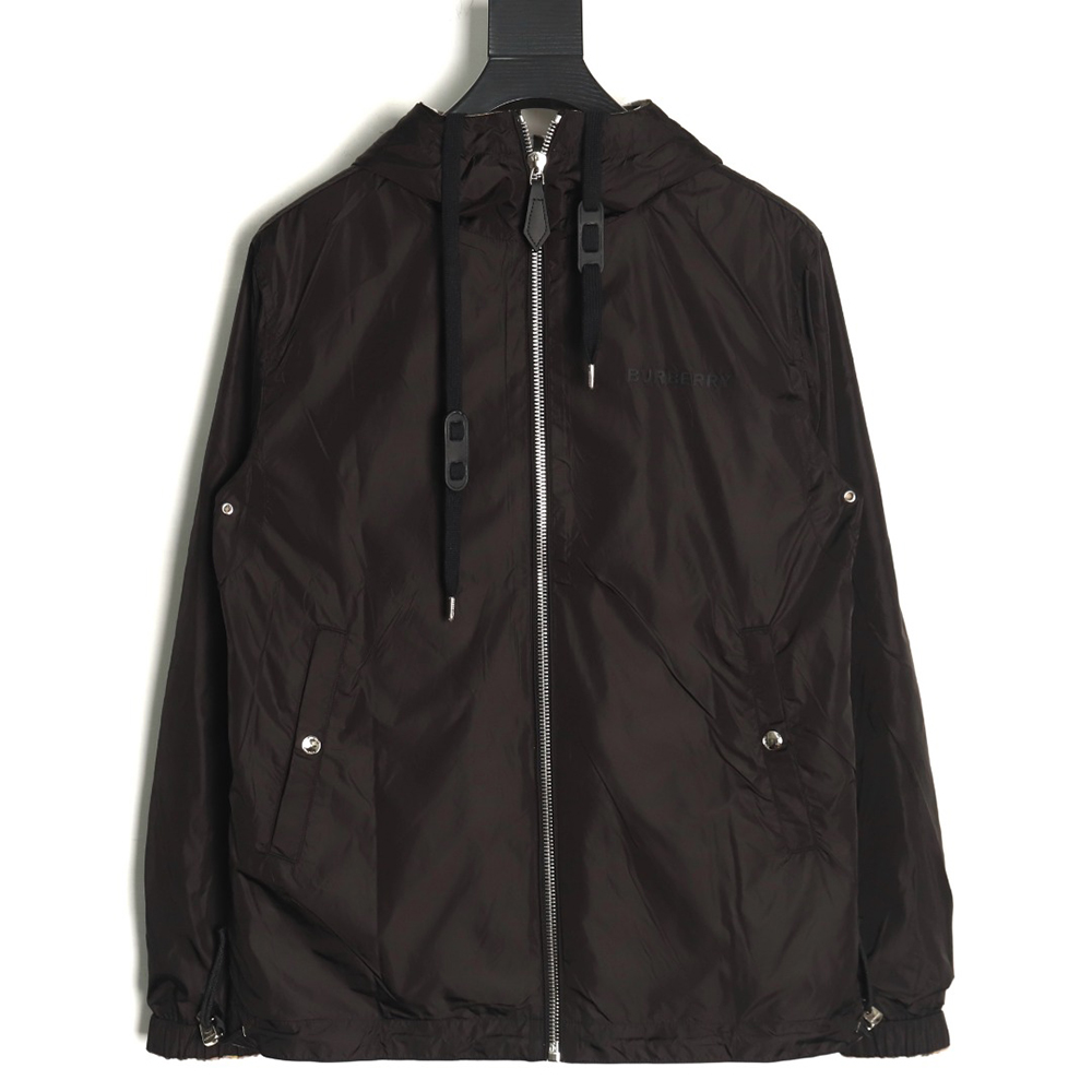 Burberry Check Reversible Hooded Jacket