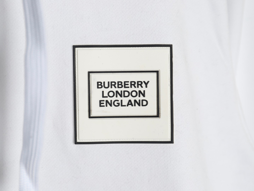 Burberry chest silicone square logo hooded sweatshirt