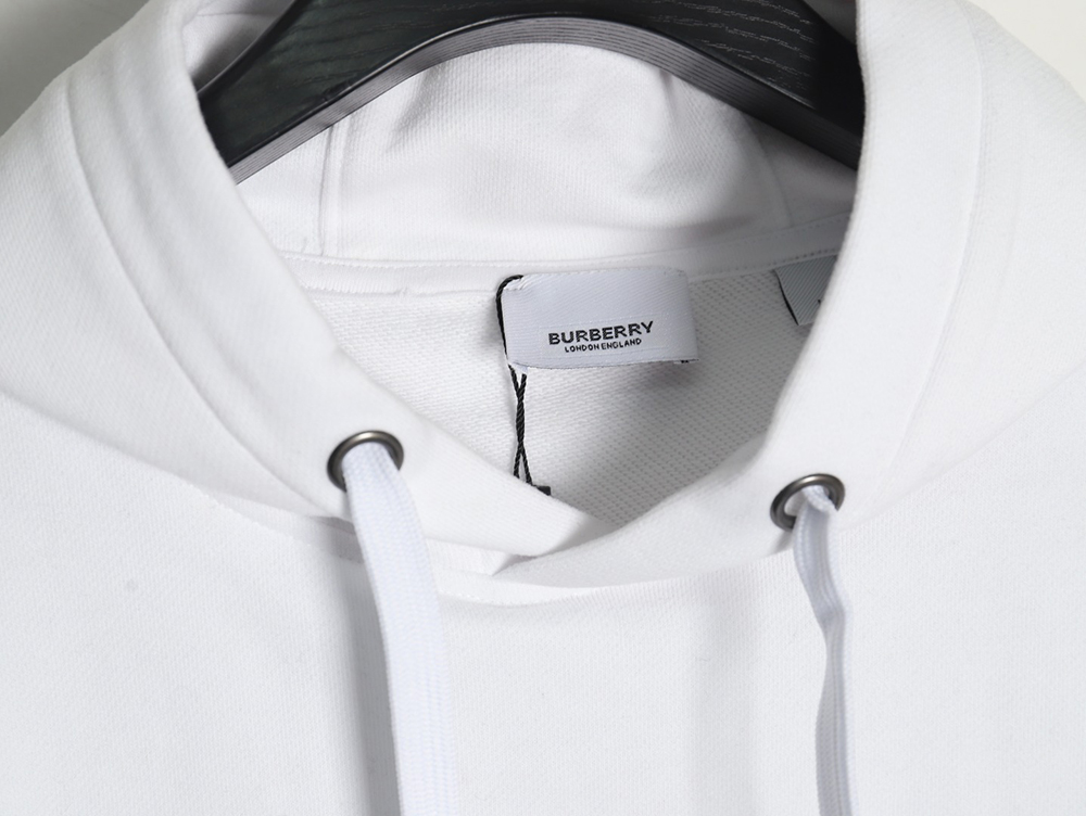 Burberry chest silicone square logo hooded sweatshirt