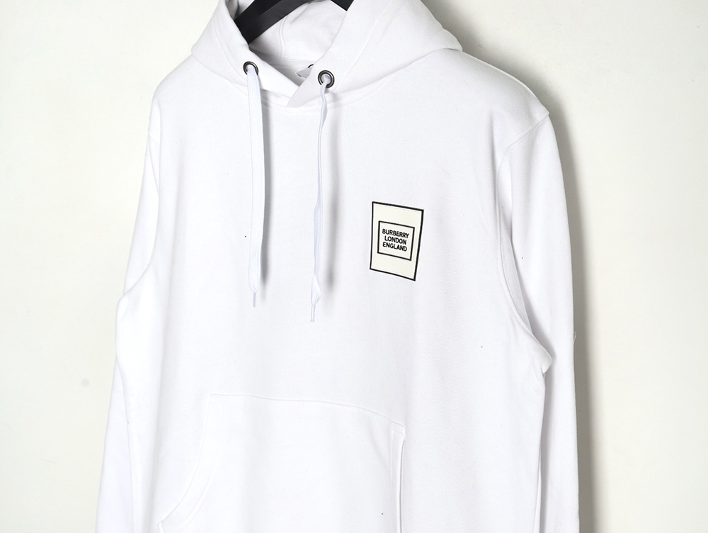 Burberry chest silicone square logo hooded sweatshirt