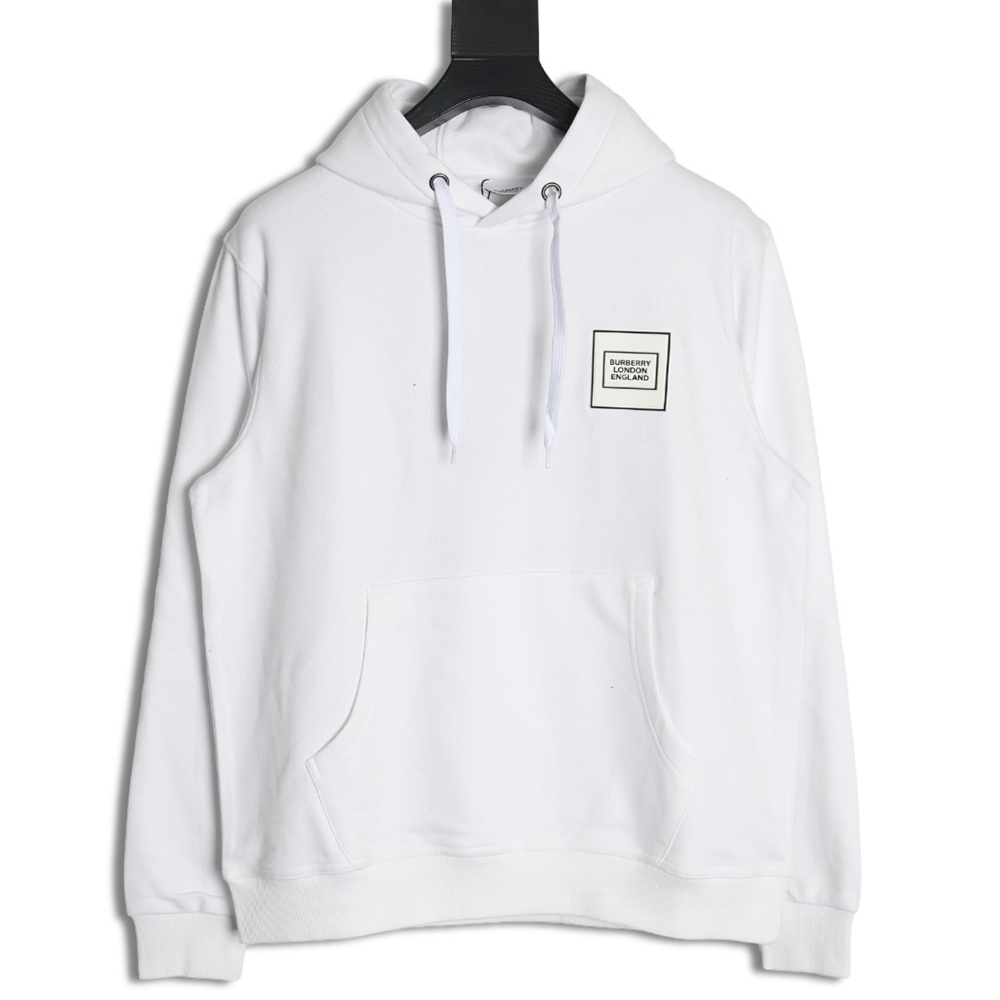 Burberry chest silicone square logo hooded sweatshirt