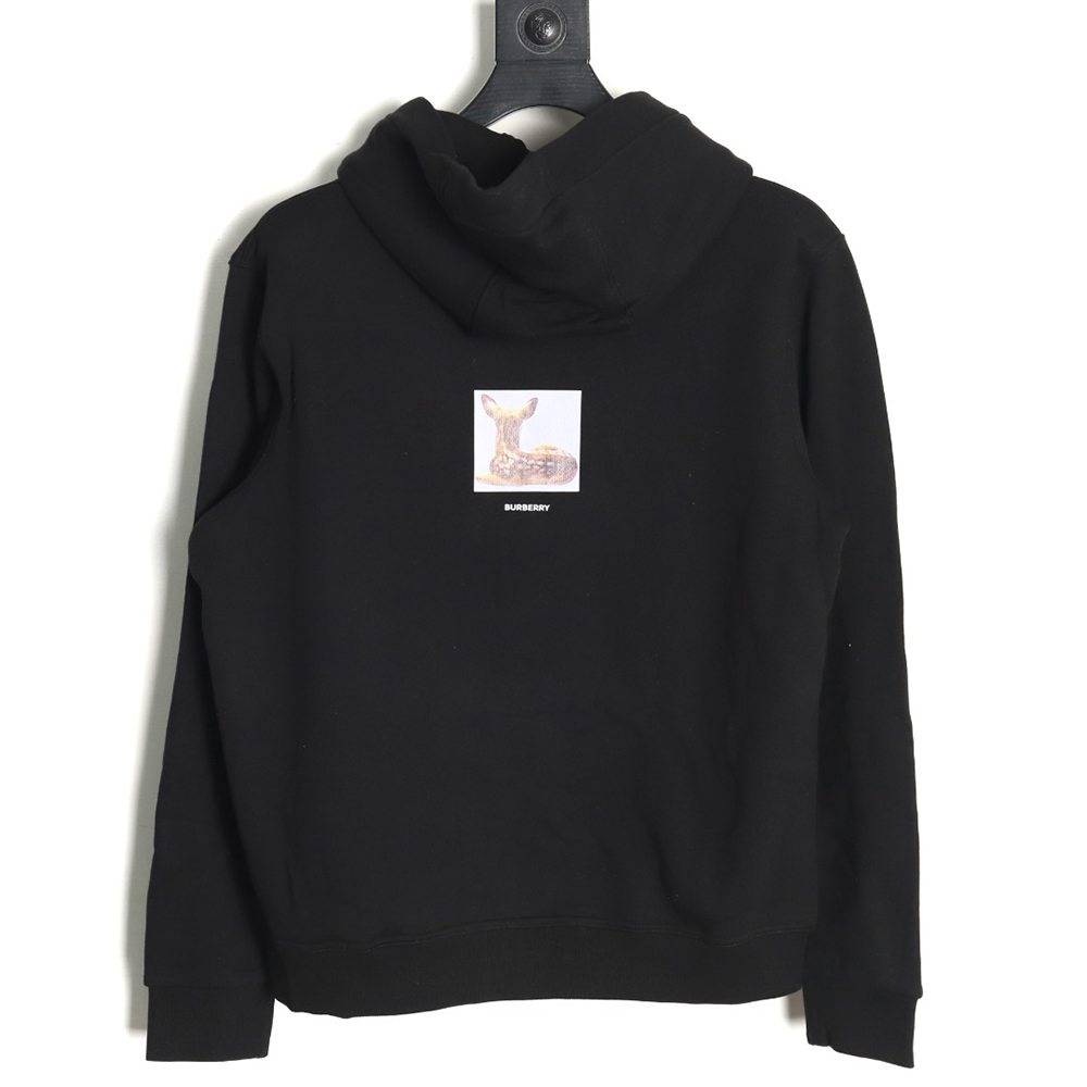 Burberry deer logo digital print hoodie TSK1
