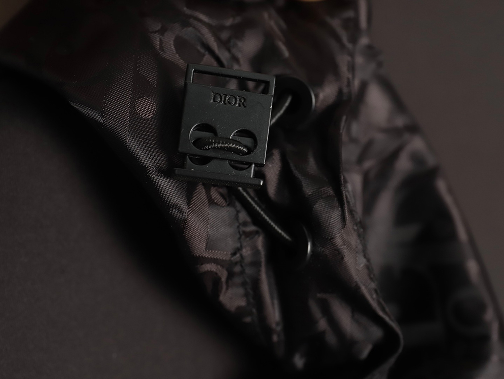 Dior patchwork letter embroidered hooded jacket