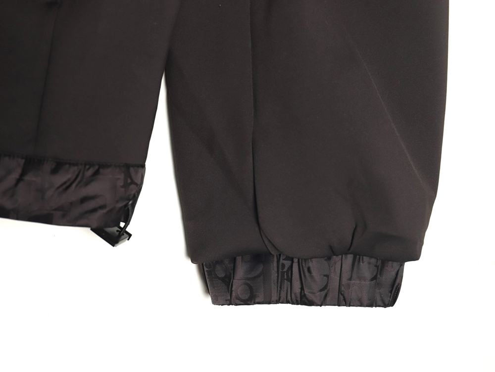 Dior patchwork letter embroidered hooded jacket