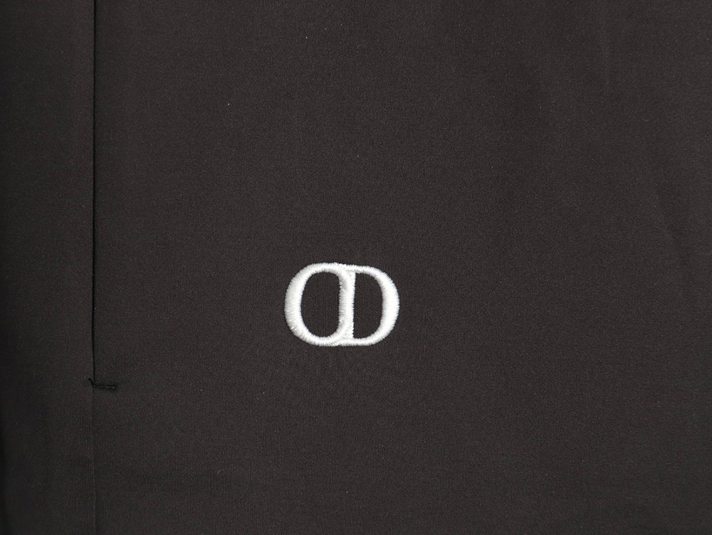 Dior patchwork letter embroidered hooded jacket