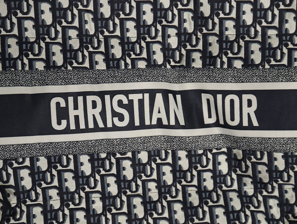 Dior all over print monogram jacquard stand collar waisted cotton jacket