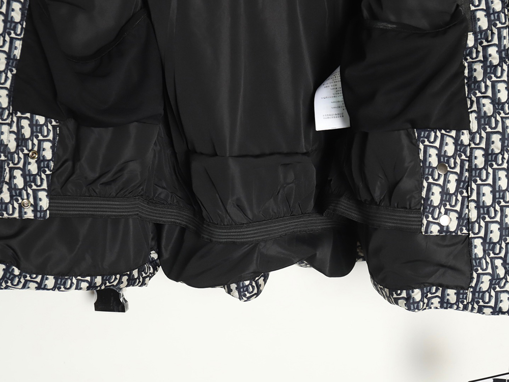 Dior all over print monogram jacquard stand collar waisted cotton jacket