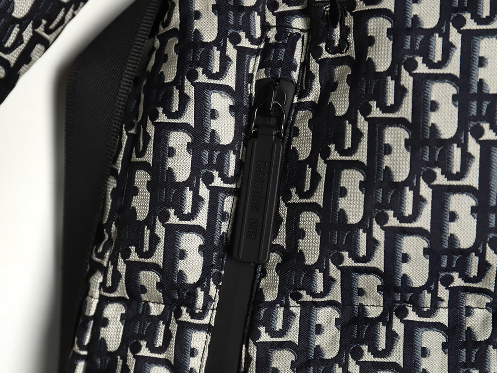 Dior all over print monogram jacquard stand collar waisted cotton jacket