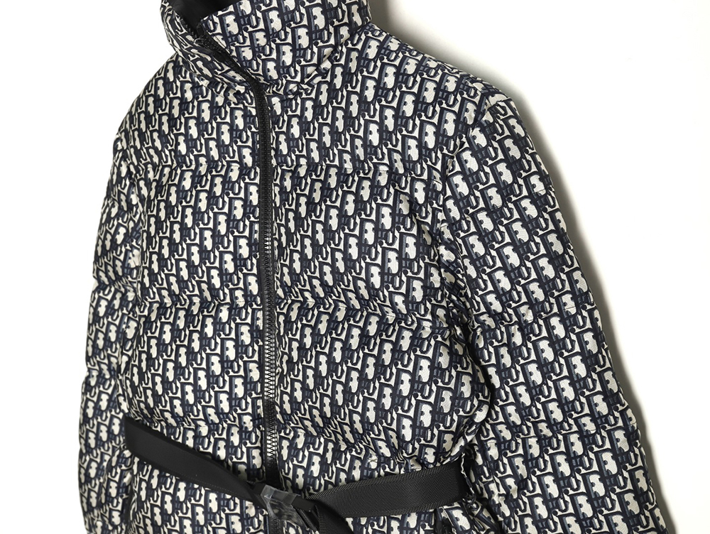 Dior all over print monogram jacquard stand collar waisted cotton jacket