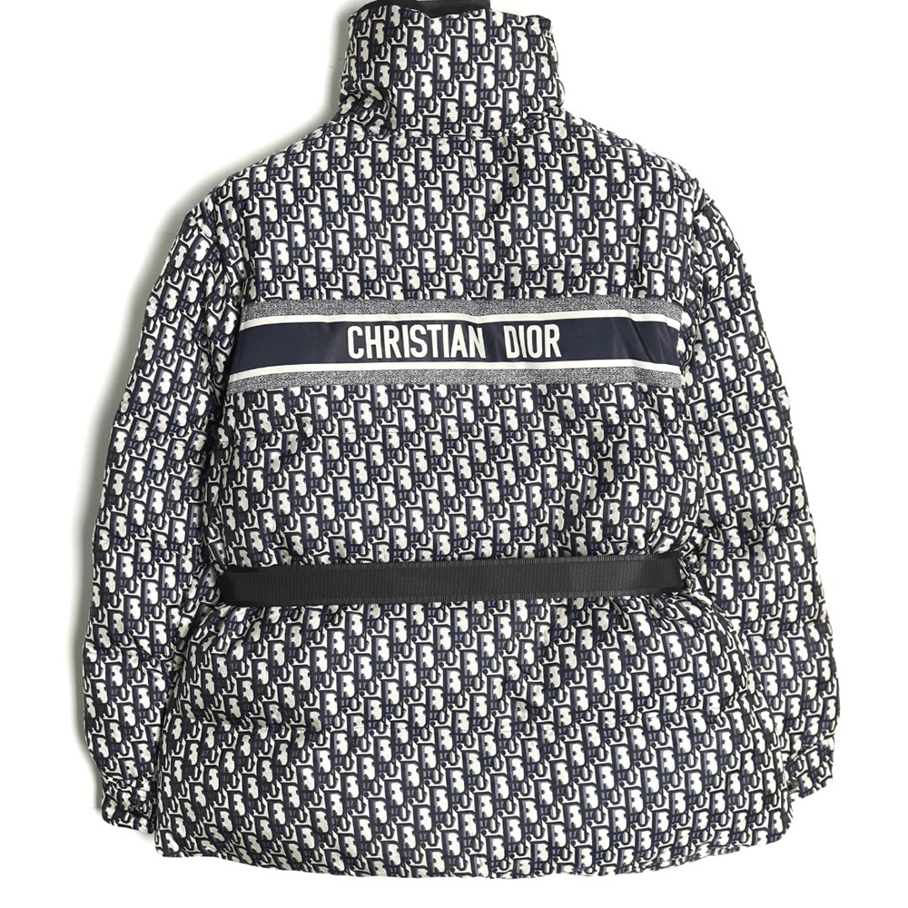 Dior all over print monogram jacquard stand collar waisted cotton jacket