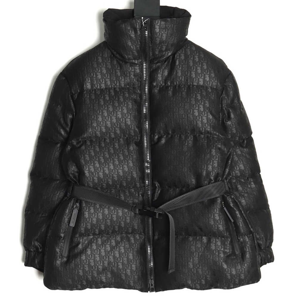 Dior all over print monogram jacquard stand collar waisted cotton jacket TSK1
