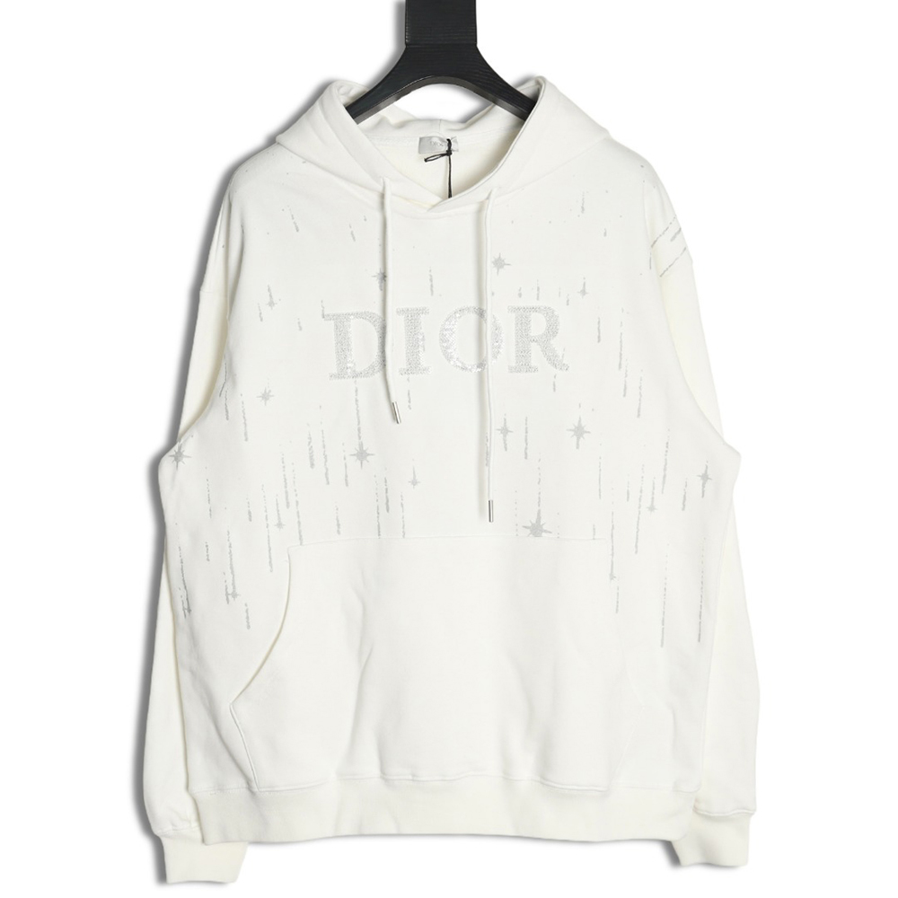 Dior shooting star embroidered lettering hoodie