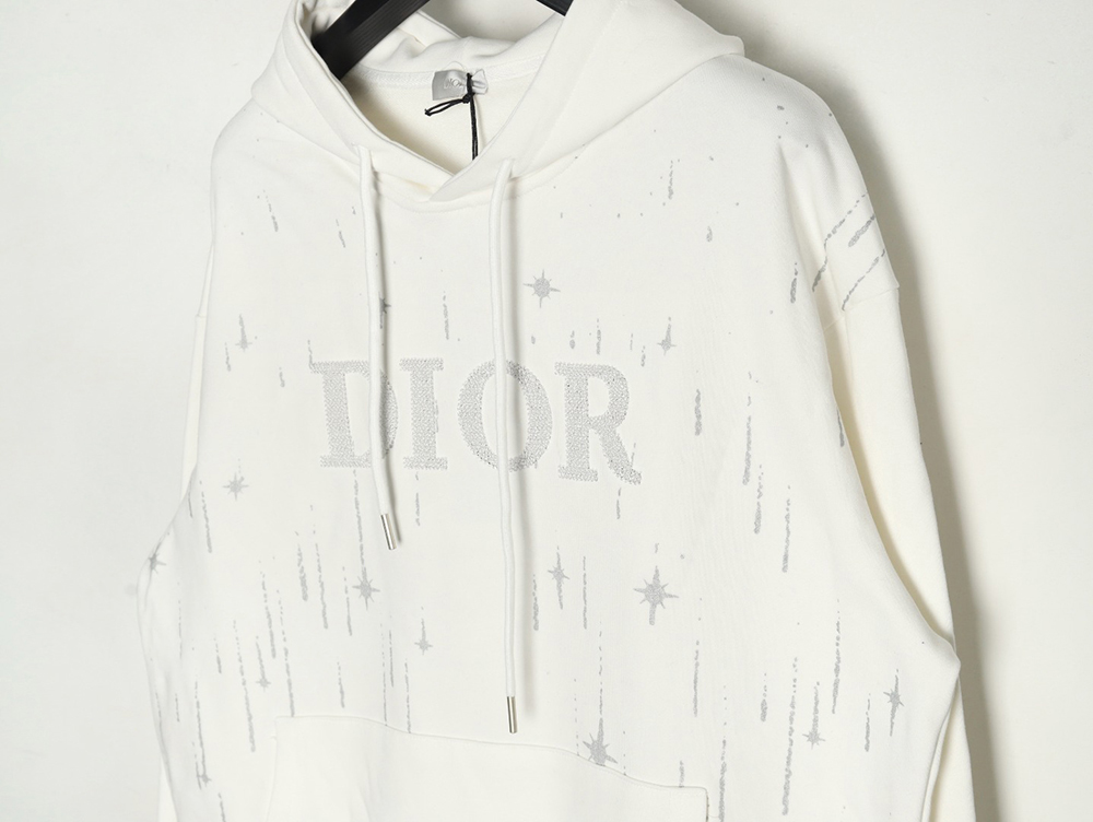 Dior shooting star embroidered lettering hoodie
