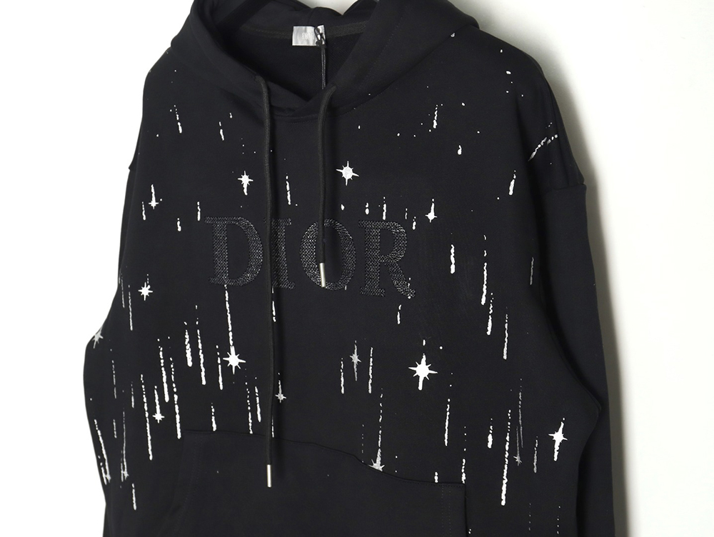 Dior shooting star embroidered lettering hoodie TSK1