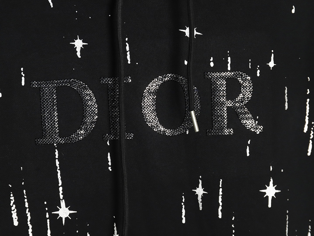 Dior shooting star embroidered lettering hoodie TSK1
