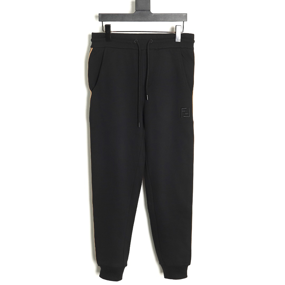 Fendi double F embroidered logo webbing sweatpants