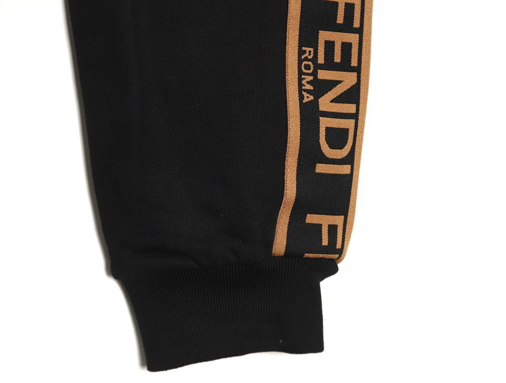 Fendi double F embroidered logo webbing sweatpants
