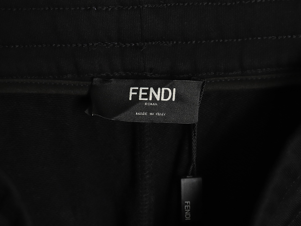 Fendi double F embroidered logo webbing sweatpants