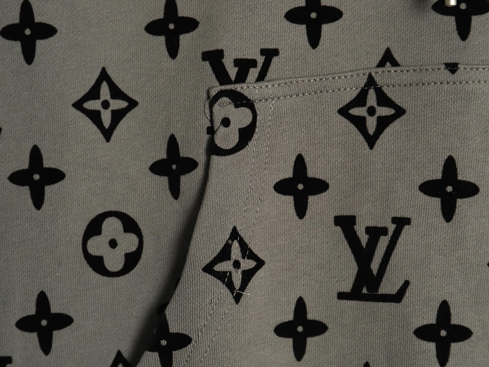 Louis Vuitton Monogram Flocked Print Hoodie