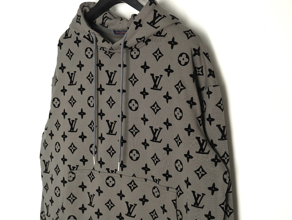 Louis Vuitton Monogram Flocked Print Hoodie