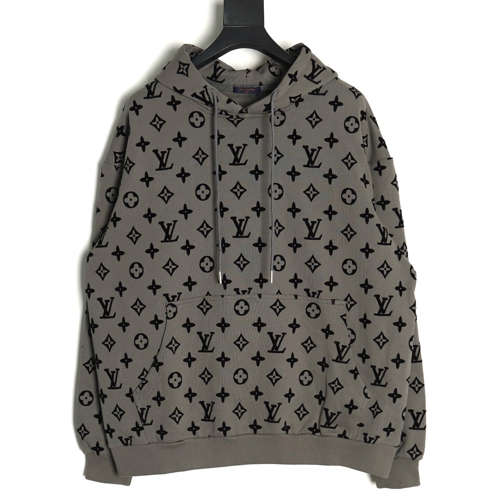Louis Vuitton Monogram Flocked Print Hoodie