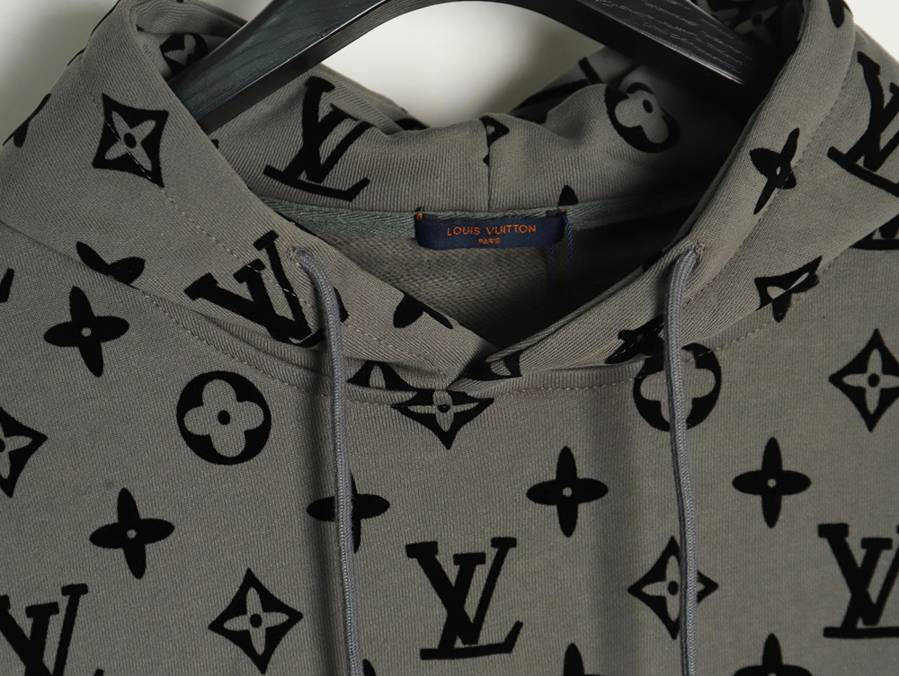 Louis Vuitton Monogram Flocked Print Hoodie