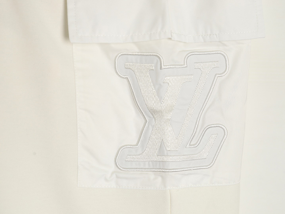Louis Vuitton pocket embroidered logo cotton cargo trousers