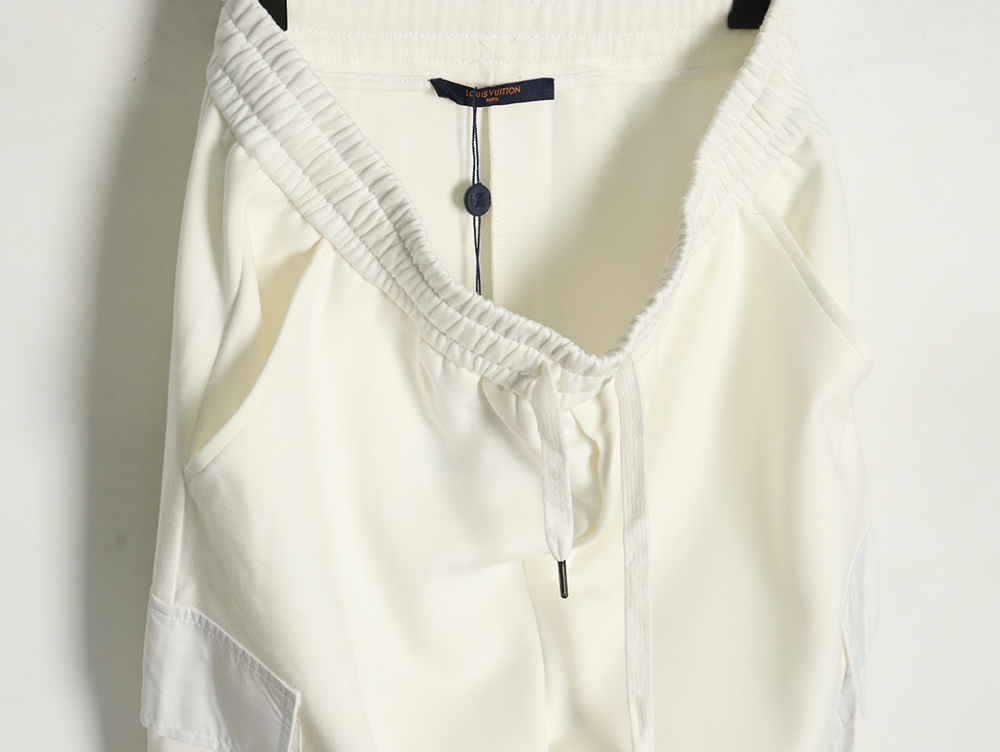 Louis Vuitton pocket embroidered logo cotton cargo trousers