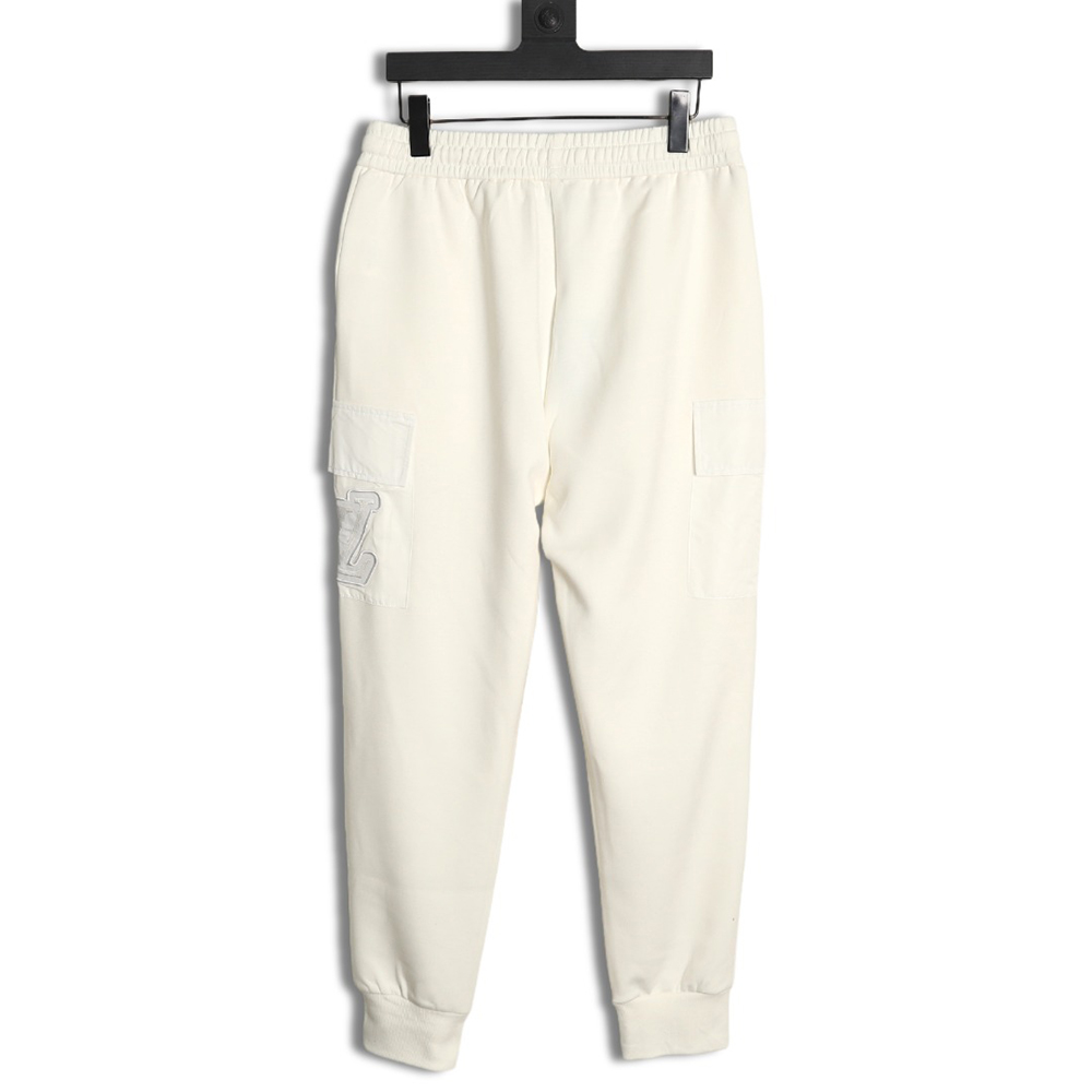 Louis Vuitton pocket embroidered logo cotton cargo trousers