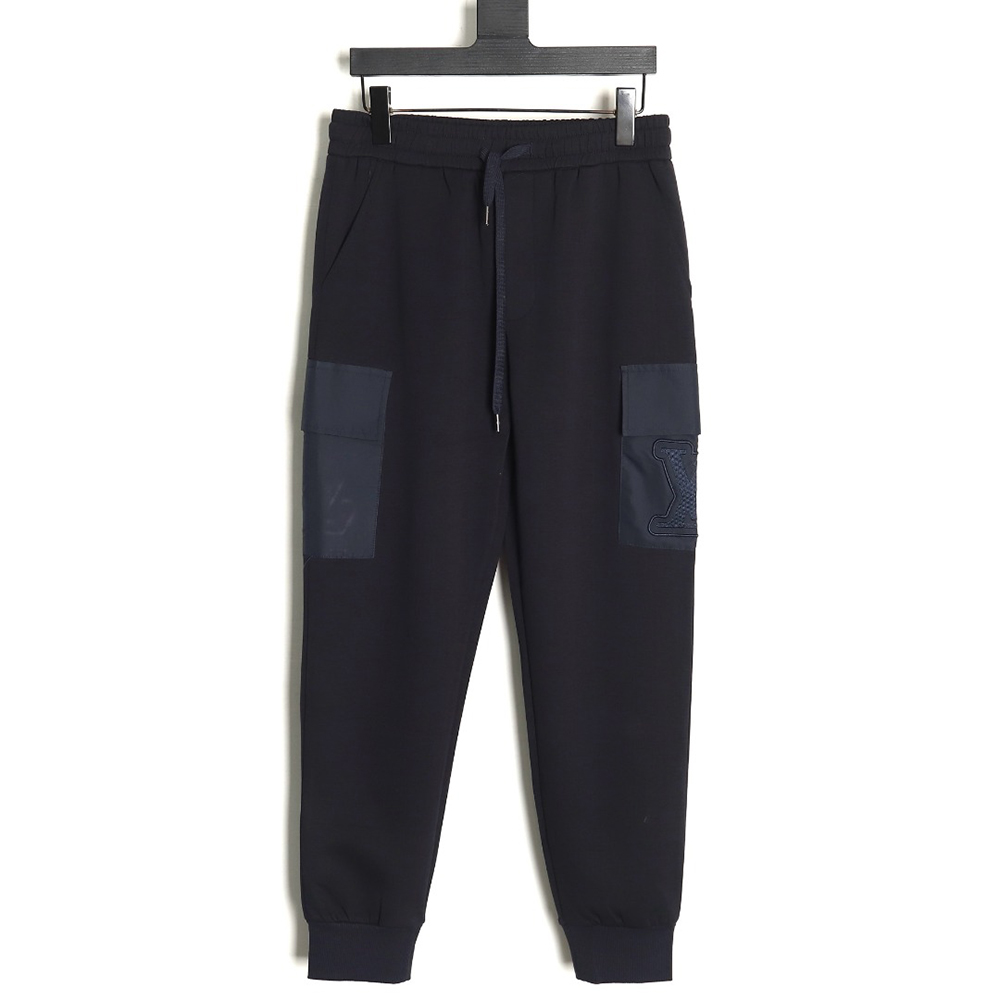 Louis Vuitton pocket embroidered logo cotton cargo trousers TSK1