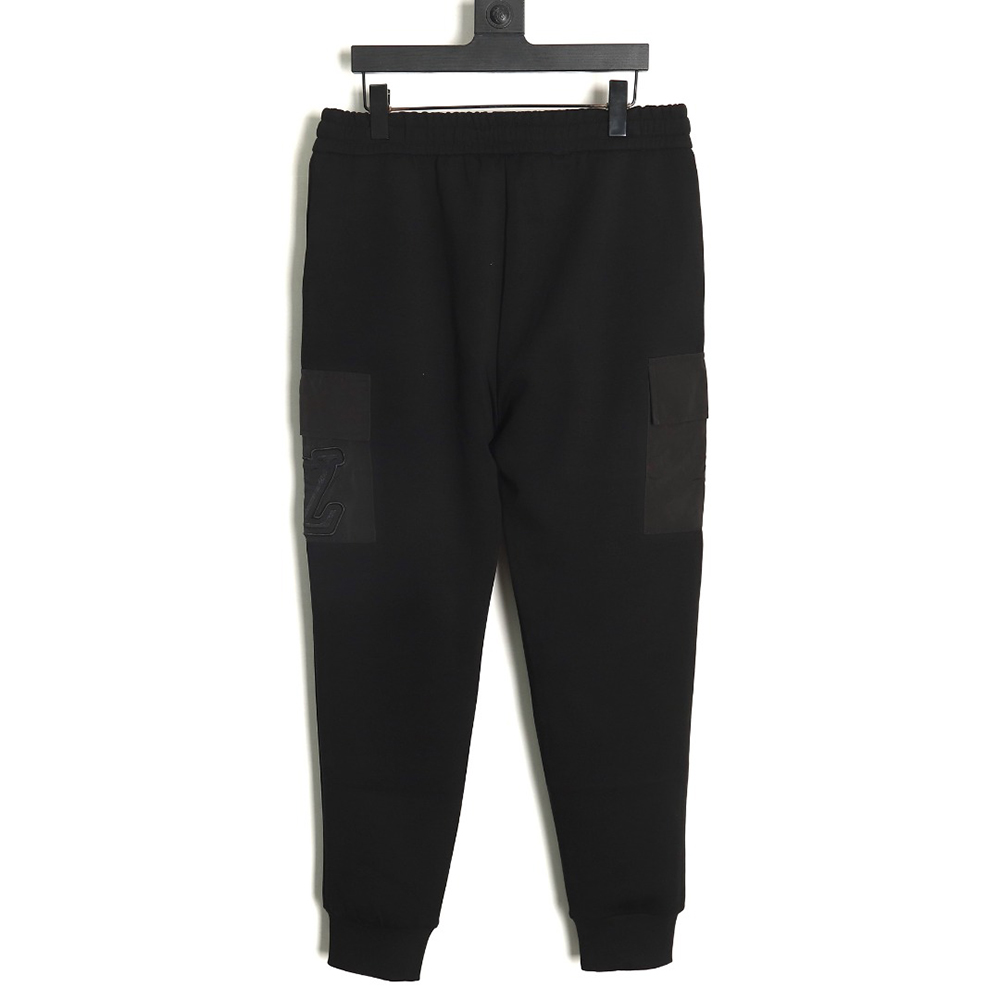 Louis Vuitton pocket embroidered logo cotton cargo trousers TSK2