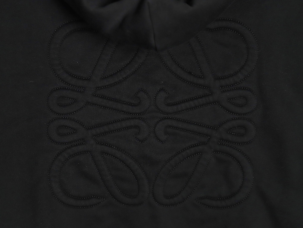 Loewe embossed back embossed large logo zipper hooded jacket